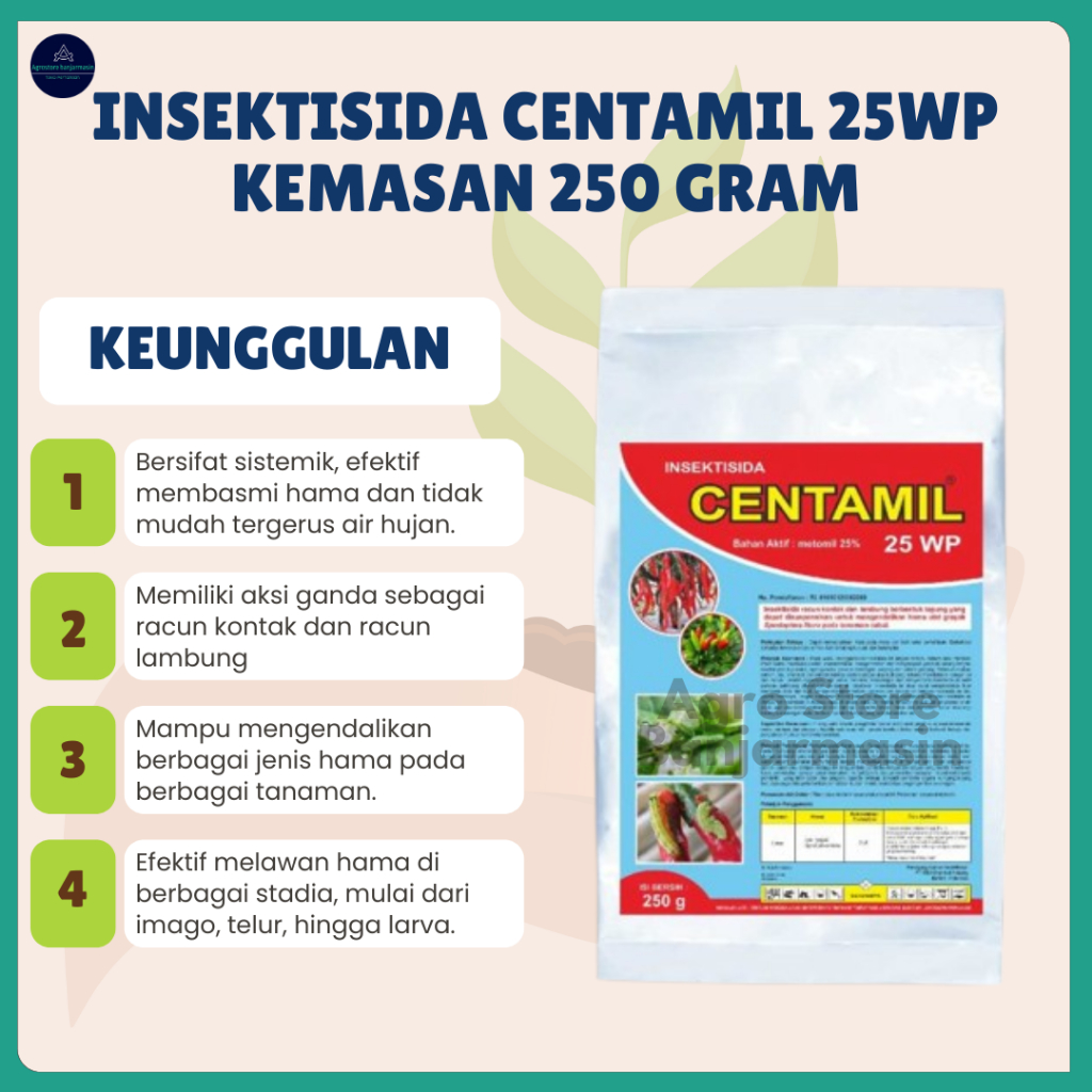 Insektisida Centamil 25WP kemasan 100gr