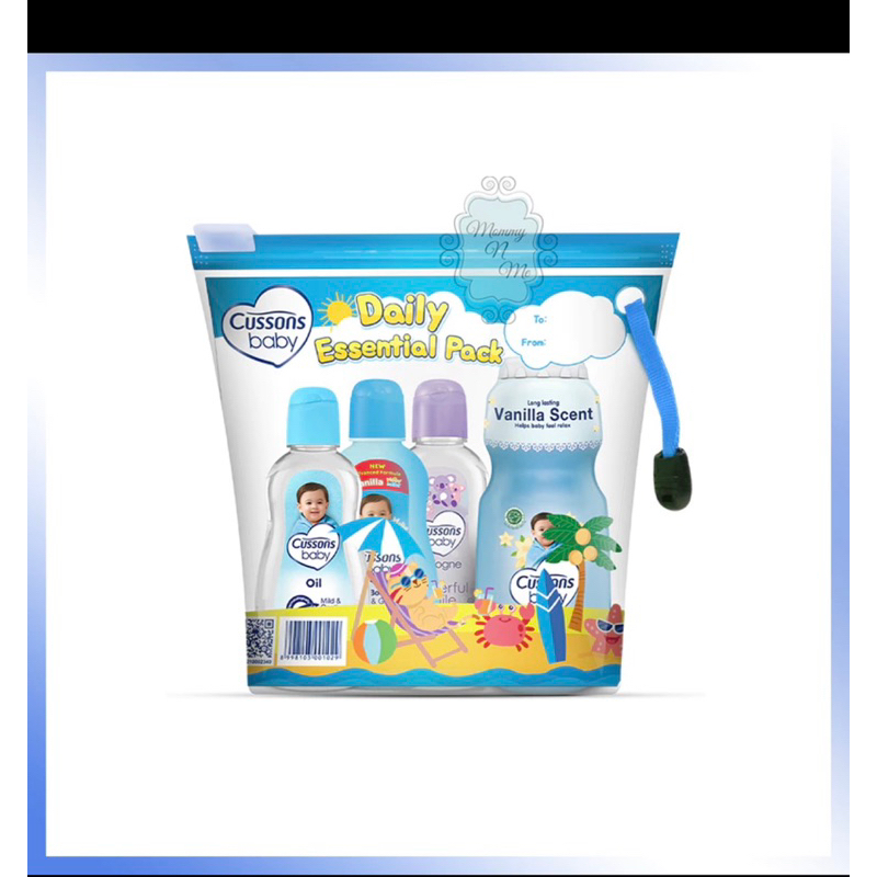 4PCS CUSSONS BABY DAILY ESSENTIAL PACK PAKET SABUN BEDAK BAYI