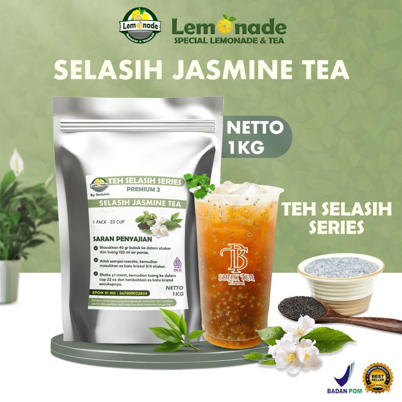 

Bubuk Minuman Jasmine Tea Selasih 1KG / Premium