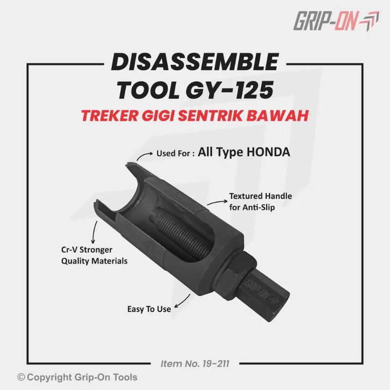 Grip-On Disassemble Tool Gy-125 / Treker Gigi Sentrik / Treker Gigi Nanas Grip On 19-211GripOn Grip 