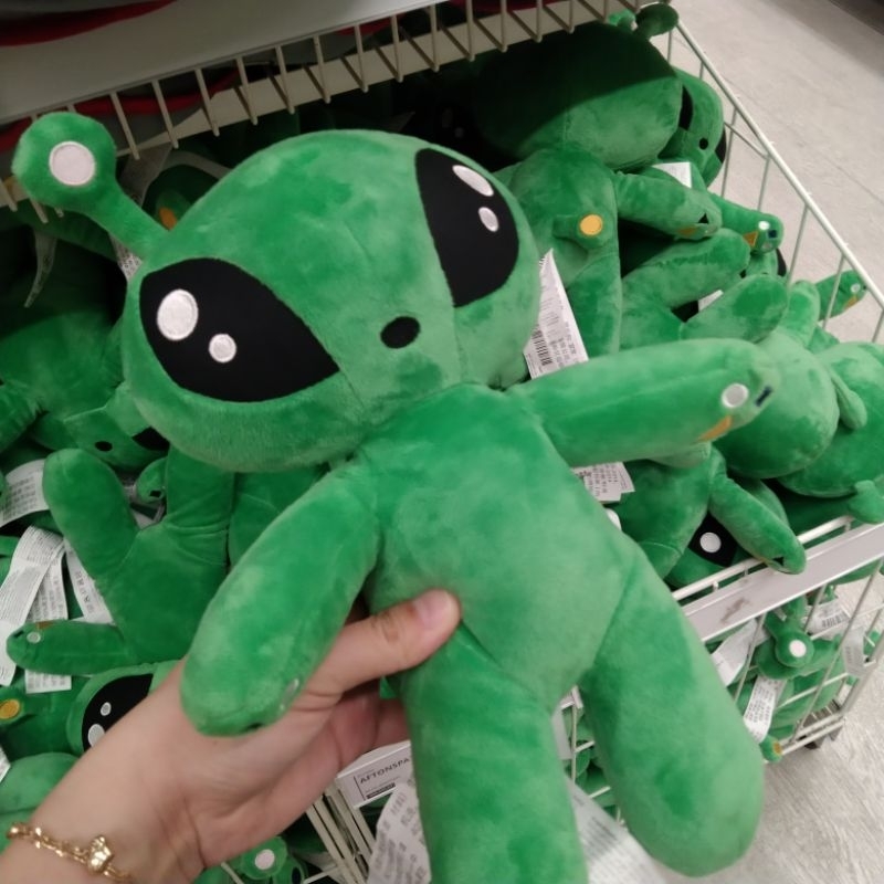 IKEA AFTONSPARV boneka alien hijau 34cm adudu boboiboy