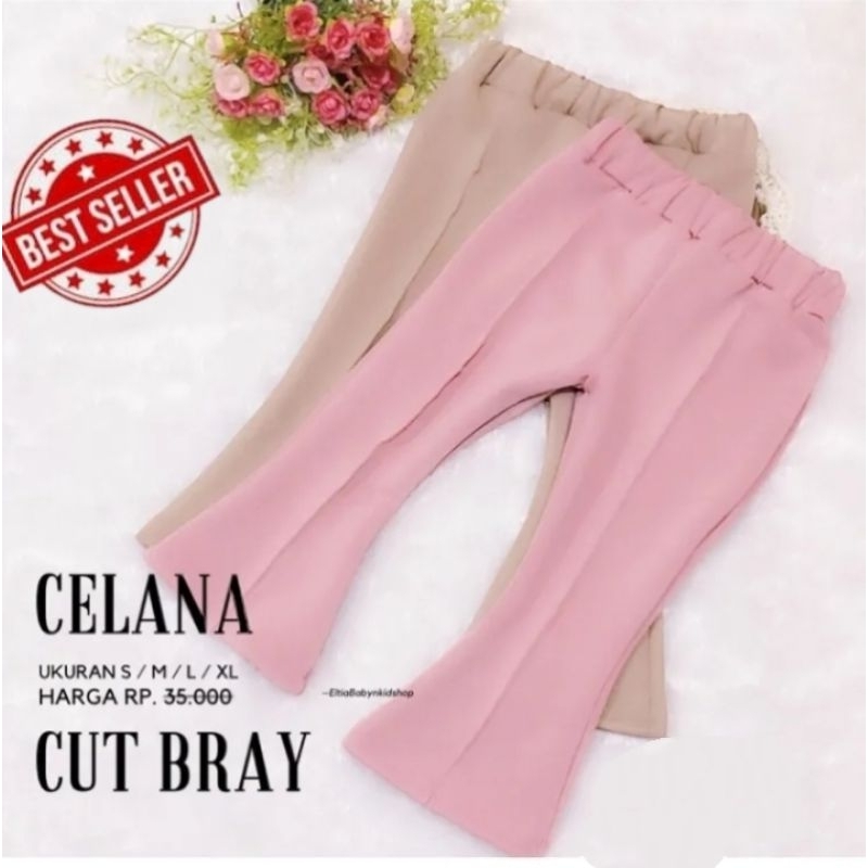Celana Cutbray anak usia 1-6 tahun/scuba premium/Cutbray anak premium