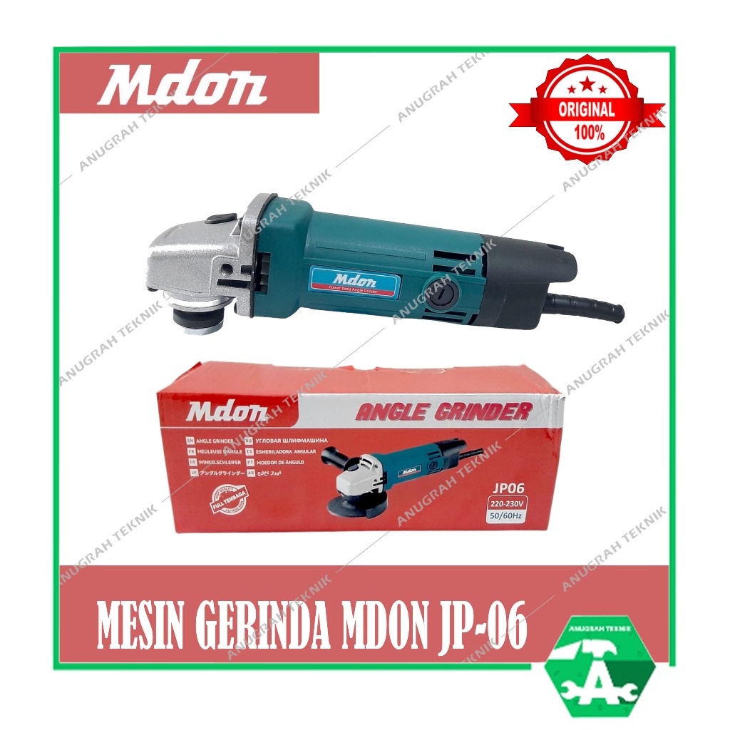 MDON JP06 100mm Gerinda Tangan / Grinder Angle MDON JP-06 Gerinda Listrik Murah