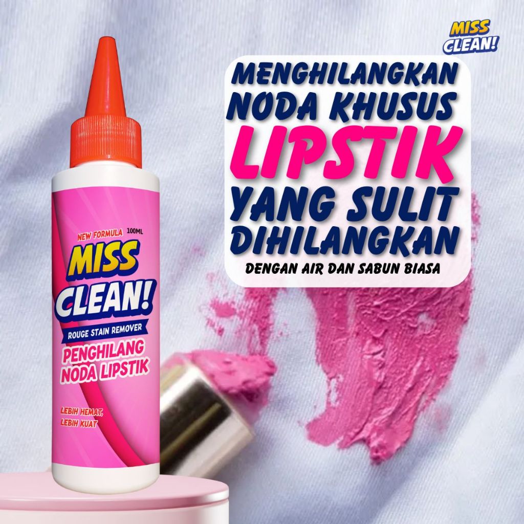 Penghilang noda pakaian pembersih baju noda membandel penghilang noda lipstik