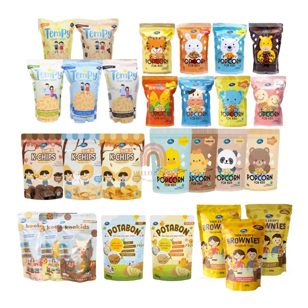 

12+ ABE FOOD POPCORN /POTABON ABON/BAENANA/KOOKIDS/KCHIPS CASSAVA CHIP/KINDY BISKWIT BISKUIT/ CRANOLA GRANOLA/BAE NANA KERIPIK PISANG / THIN CRISPY BROWNIES TIPIS / TEMPY TEMPE CRISPY / SNACK CEMILAN ABEFOOD