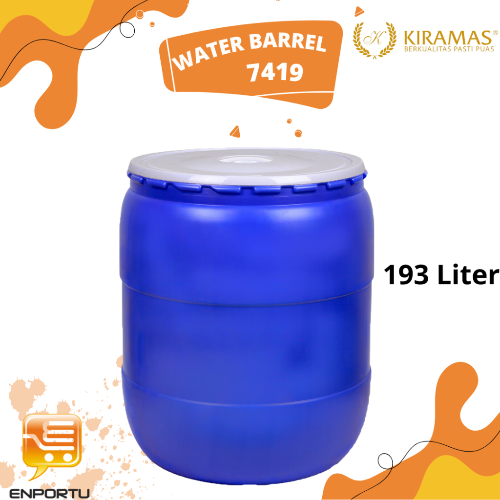 Kiramas Gentong Air 188 Liter 7419/ Water Barrel 7419/Gentong Air Besar Dengan Tutup