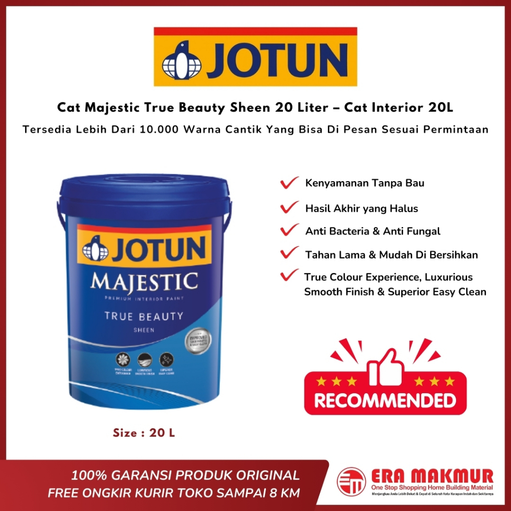 JOTUN – Cat Majestic True Beauty Sheen 20 Liter – Cat Interior 20L