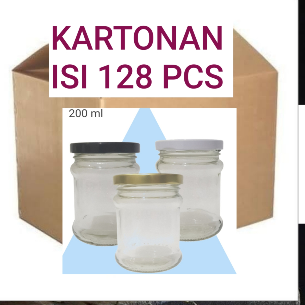 / 128 PCS  200ML  BOTOL KACA 200ML / BOTOL SILINDER KACA / BOTOL SAMBEL( BOTOL BARU )