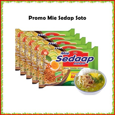 

Mie Instant Sedap Soto 70gr 5 pcs/ Mie Instant kuah