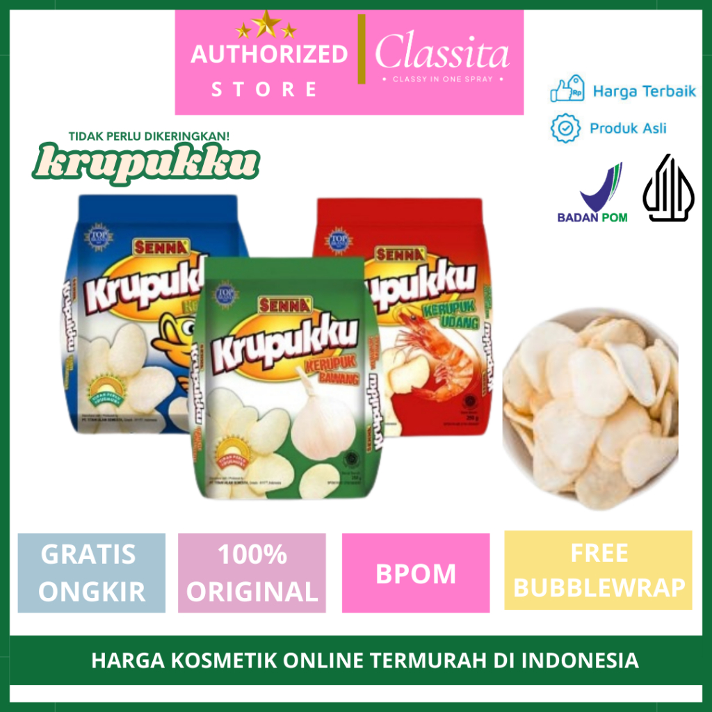 

. -SENNA Kerupuk Bawang / Kerupuk Udang / Kerupuk Ikan Asli - KRUPUKKU BY SENNA 200gr