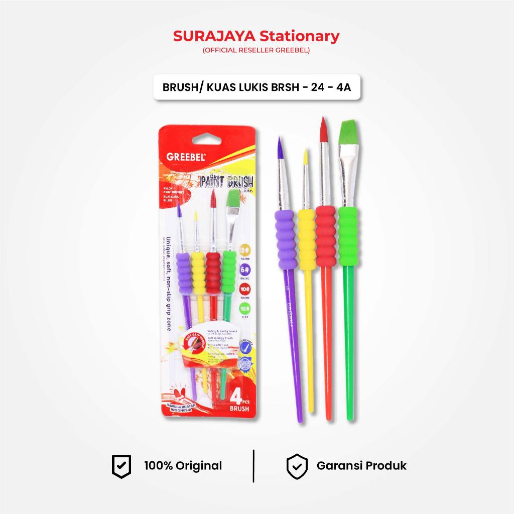 

GREEBEL Kuas Lukis Brush Paint Set / Kuas Lukis (24-4A)