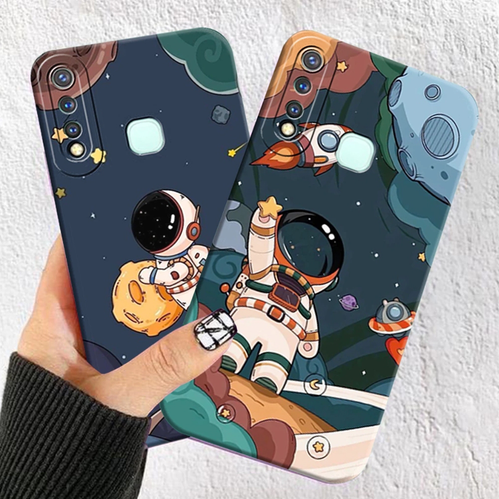 Sofcase Vivo Y11/Y12/Y12i/Y15/Y17/Y19 Motif Astronot  Aesthetic-Case Astronot  - Case Terbaru - Case