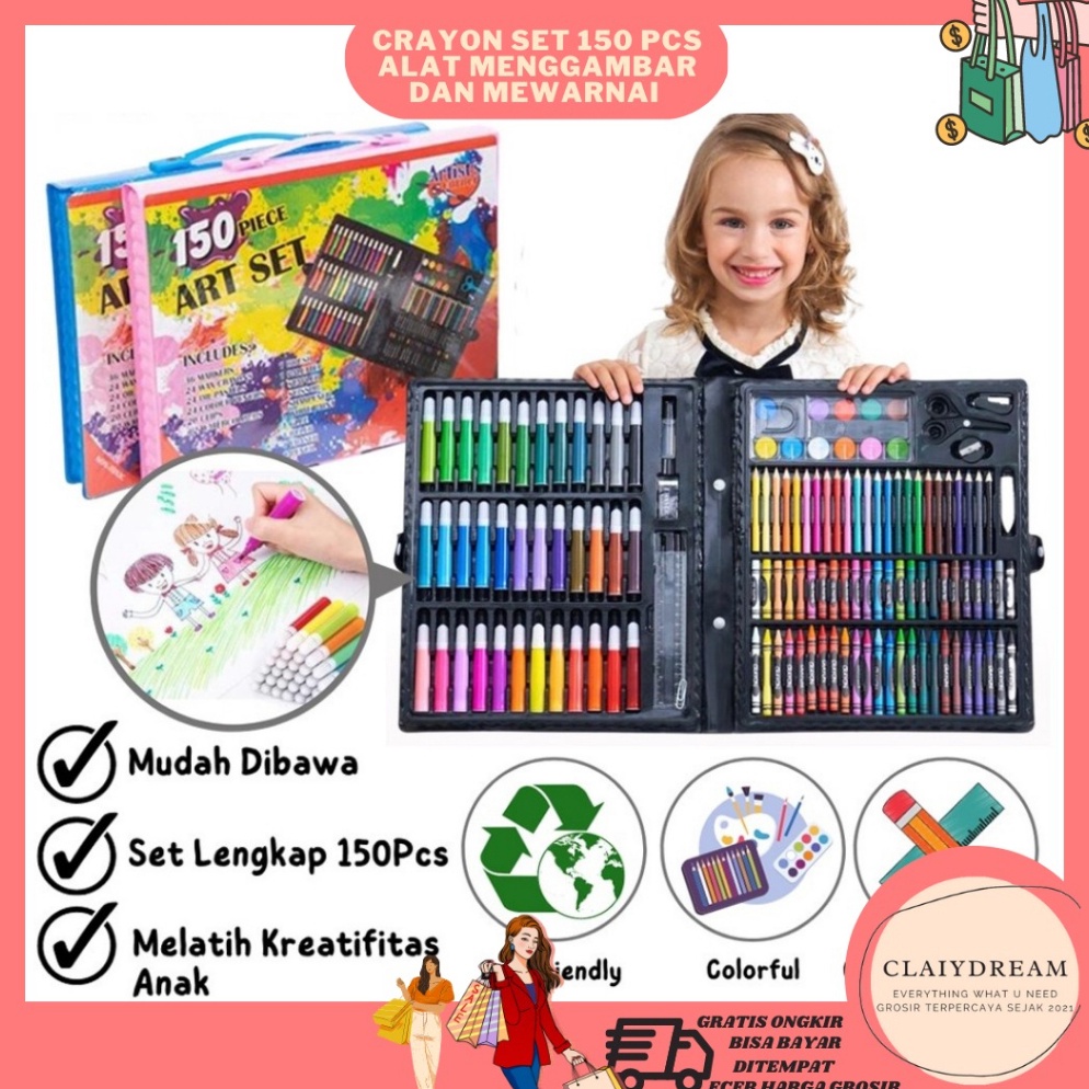 

KODE I29U CLAIYDREAM CRAYON SET 15PCS ALAT MENGGAMBAR MEWARNAI DAN MELUKIS