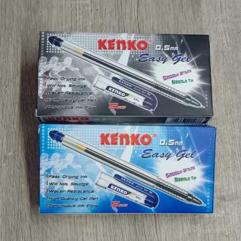 Pena cair kenko Pulpen Gel Easy Gel Kenko/pena kenko easy gel harga perlusin (12 batang)
