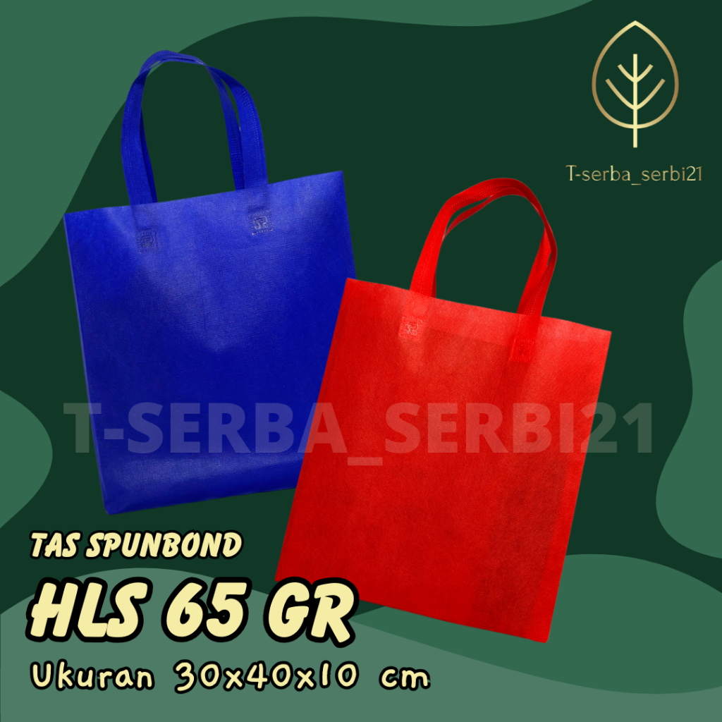 

TAS SPUNBOND HANDLE LIPAT SAMPING (HLS) 30X40X10 CM 65GR POLOS UNTUK TAS SOUVENIR, SYUKURAN, MENGENANG, PROMOSI, BANSOS,DLL