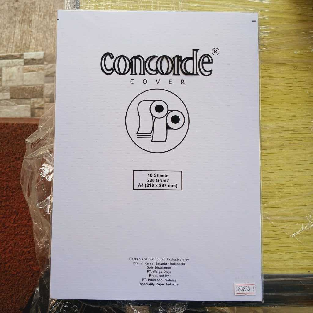 

KERTAS CONCORDE A4 220 GR - 10 LEMBAR