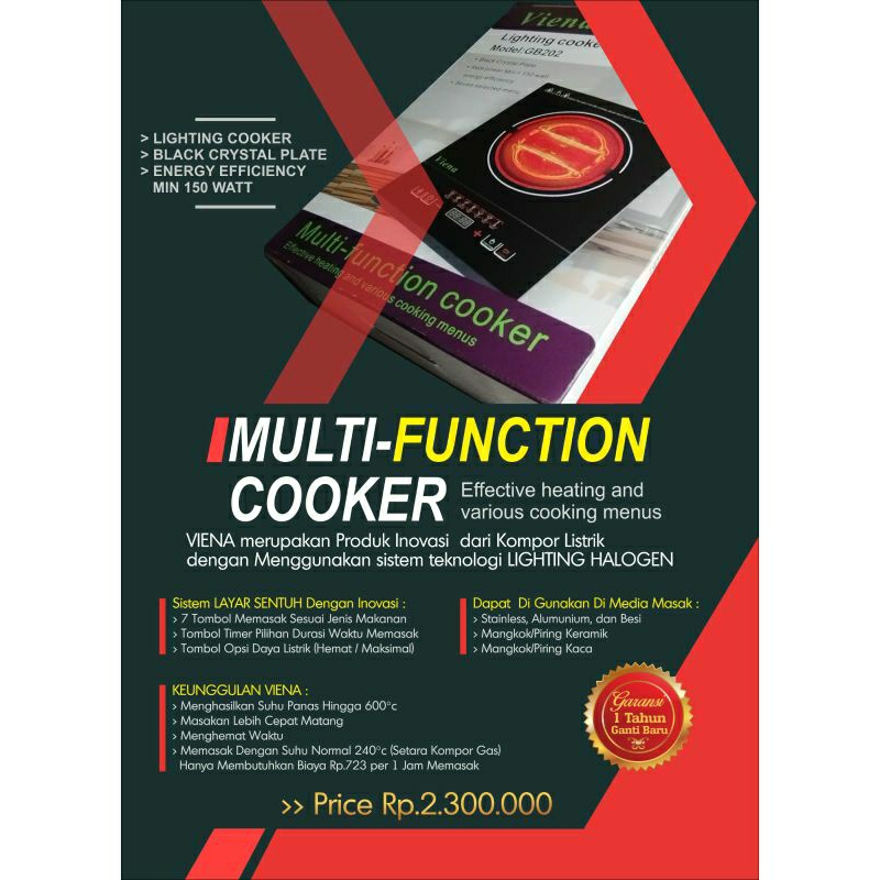 Kompor Listrik Halogen Viena