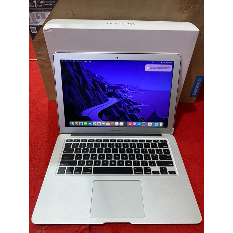 macbook air 2017 13inch i5 8/128 gb mulus like new (baterai cc 2) fullset ex ibox