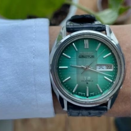 Seiko Jam Tangan Vintage Seiko Actus JDM Green Linen Dial Original Second Murah