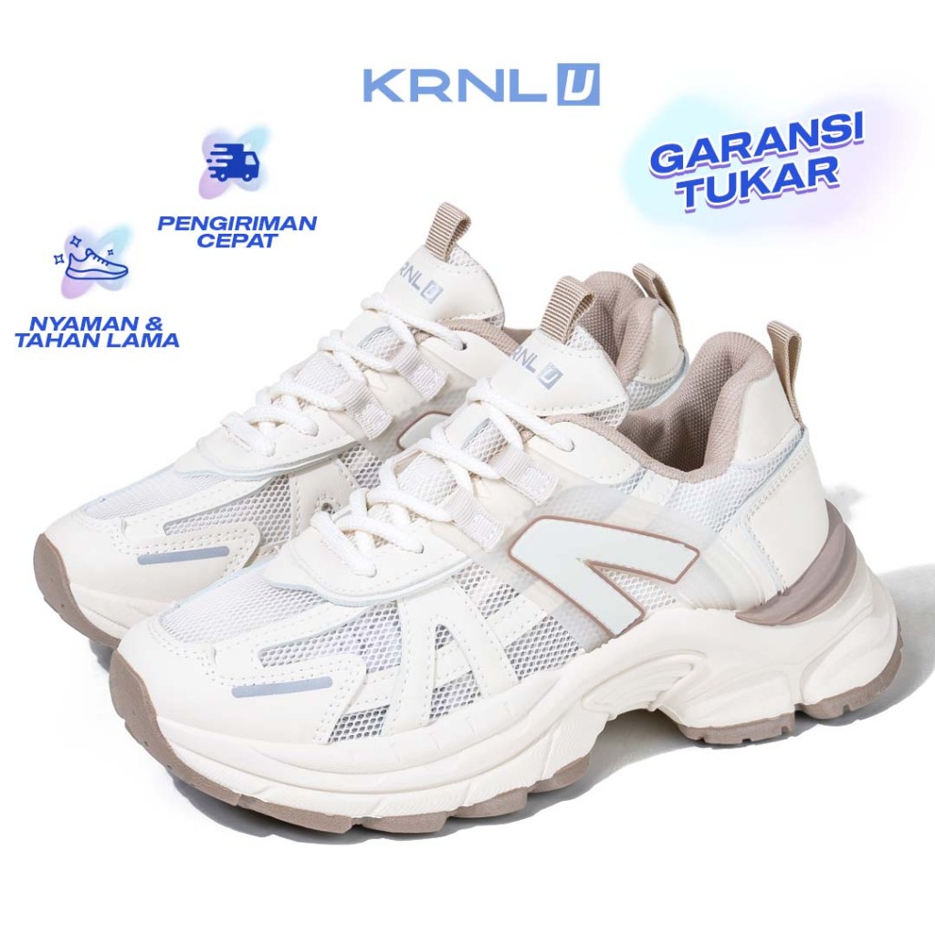 KRONIKEL Karina Sepatu Sneakers Wanita Cream Krnl U