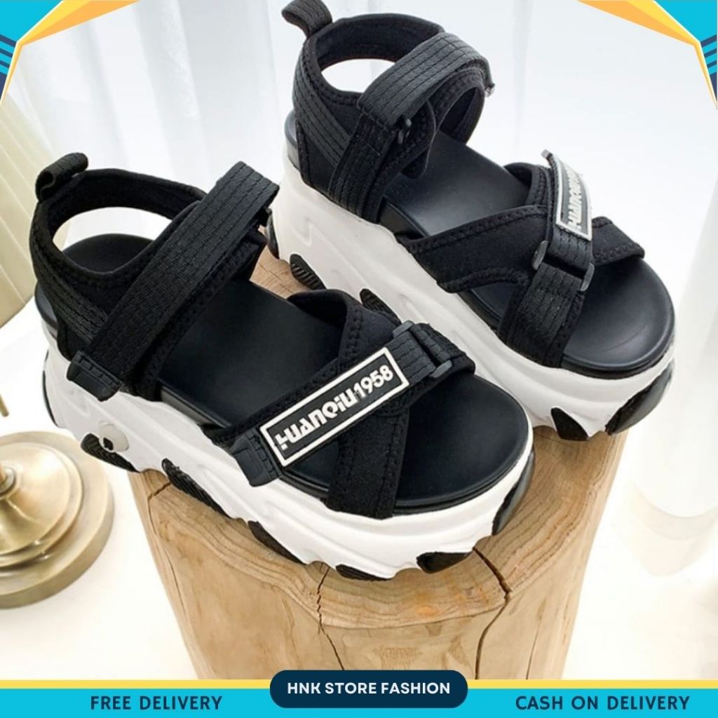 HNK STORE - SANDAL WEDGES WANITA TINGGI 7CM MODEL MODEL SENDAL GUNUNG WA 414