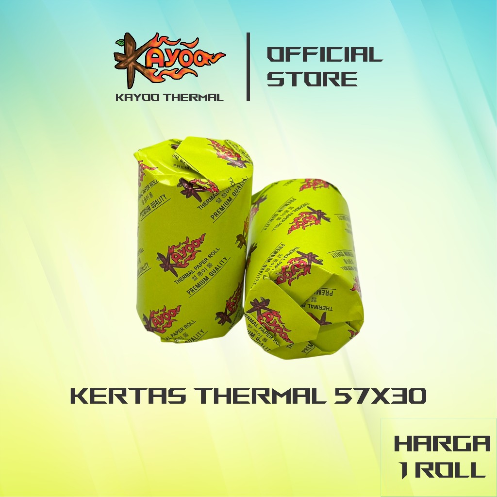 

KAYOO Kertas Struk Thermal Paper Roll 57x30 Termal EDC Thermal Printer Mini Bluetooth 58mm 58x30
