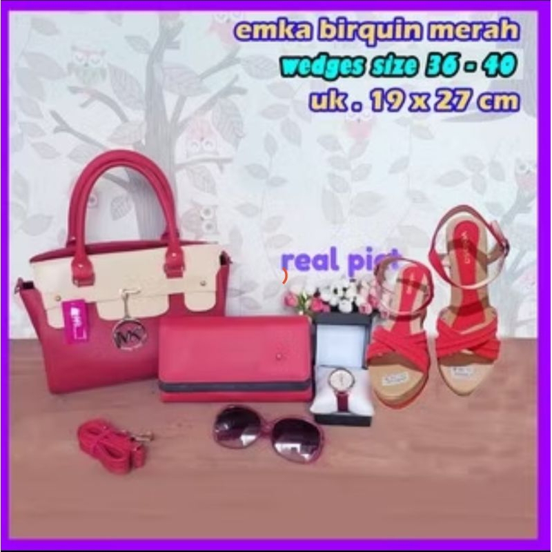 tas paket 5in1 lengkap hantaran seserahan lamaran pernikahan wanita