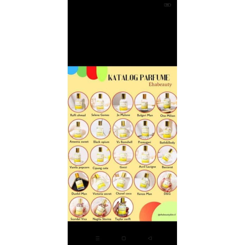 PARFUME EHABEAUTY PREMIUM PARFUME EHA BEAUTY ORIGINAL BY EHA BEAUTY  EHA BEAUTY BANDUNG