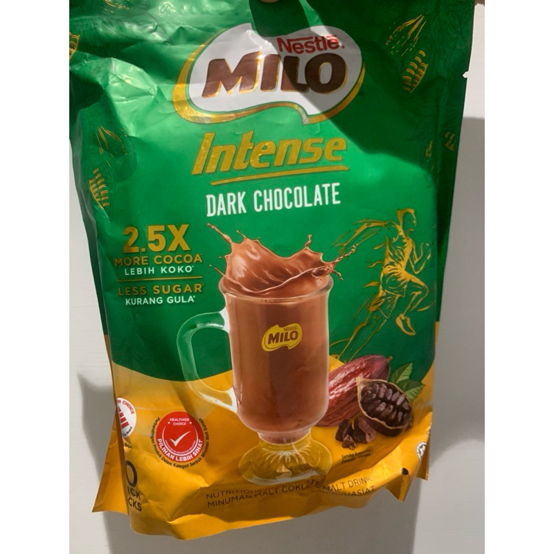 

Milo Intense Dark Chocolate Less Sugar (10 Sachet)