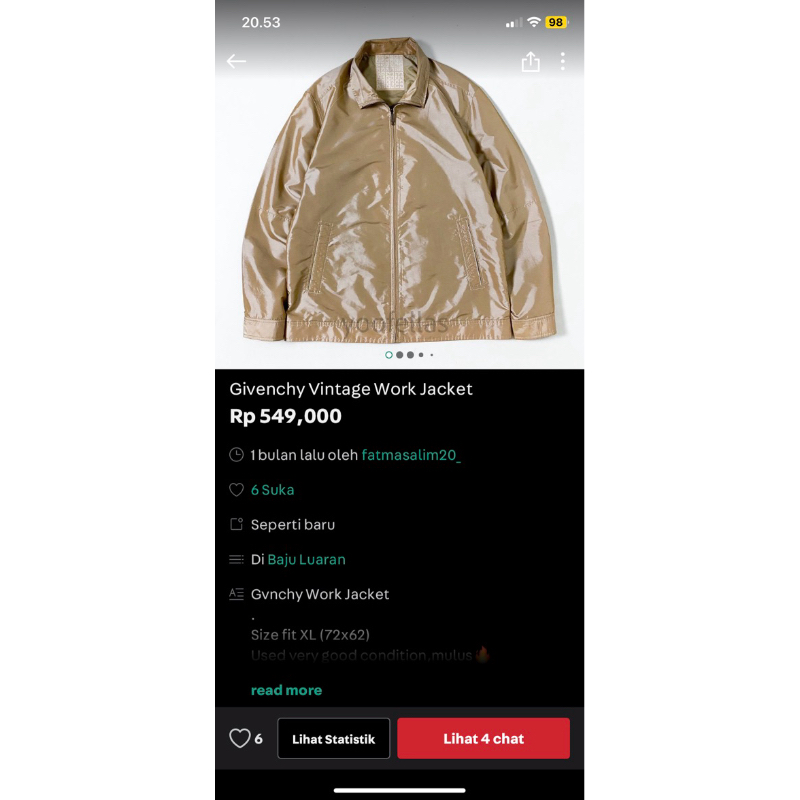 link pesanan jaket givenchy