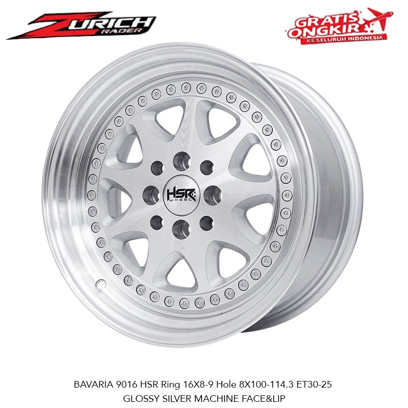 Velg Mobil Hsr Bavaria Ring 16 Untuk Jazz Yaris City Mobilio Raize Pelek R16 Brabush Celong