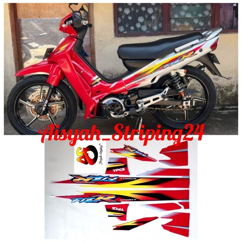 Stiker / striping lis body / fizr / fizr sporty limitid edition merah silver