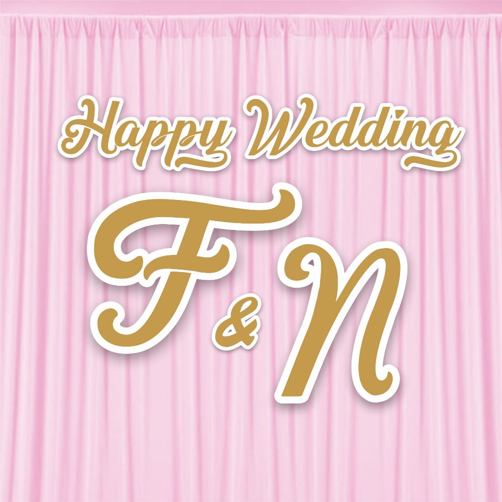 Inisial Nama Dekorasi Backdrop Ulang Tahun Lamaran Wedding Tasyakuran