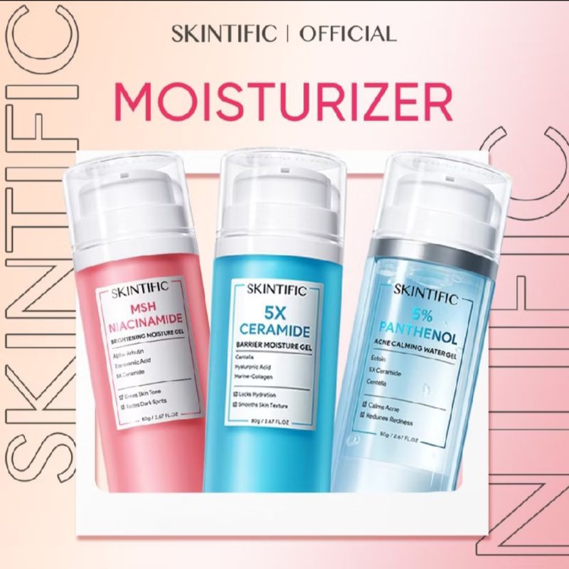 Skintific MSH Niacinamide Skintific Panthenol Skintific 5x Ceramide Moisturizer 80g
