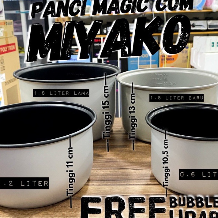 Panci Magic Com Miyako 6 1 12 dan 18 2 Liter GINAL ADA MIYAKO Teplon rice cooker untuk SHARP COSMOS 