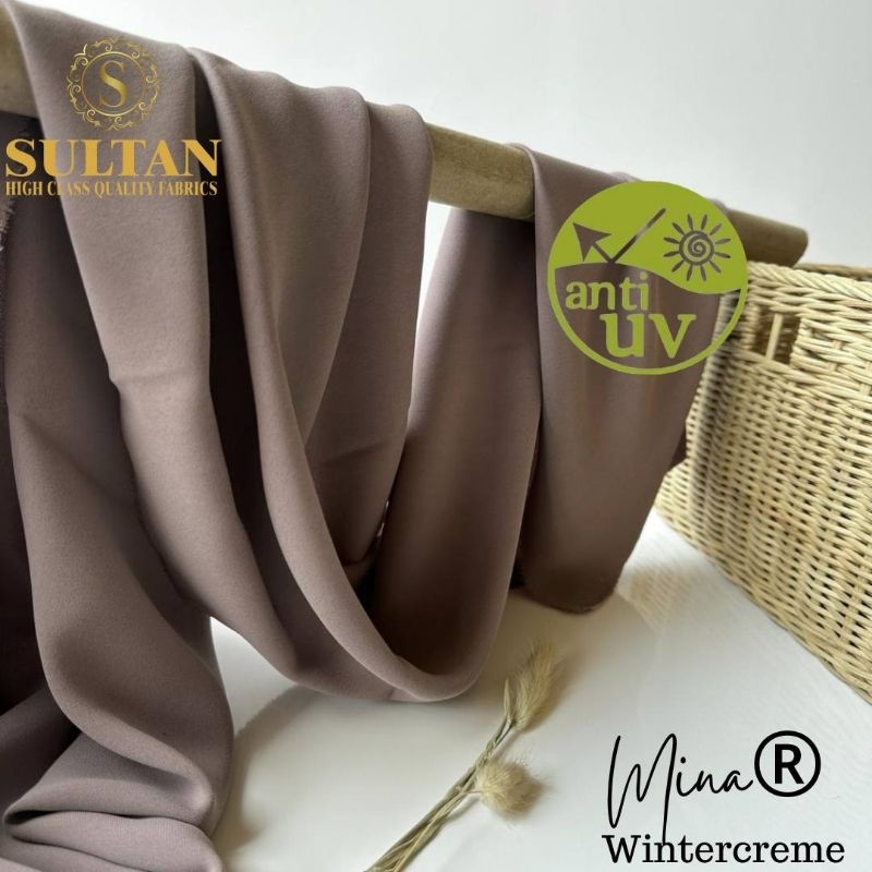 Kain Abaya Sultan MINA Anti-UV Wintercreme polos