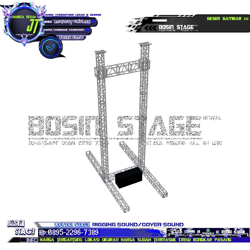 SEWA RIGGING SOUND /COVER SOUND dapat 2 unit kiri kanan