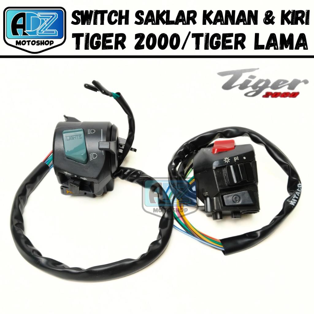 SWITCH SAKLAR TIGER 2000 / HOLDER SAKLAR KIRI KANAN HONDA TIGER 2000 TIGER LAMA OSK / KITACO