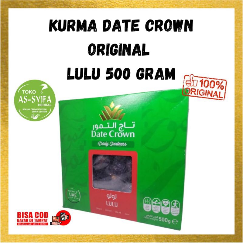 

Kurma Lulu Date Crown 500 gram Original Kemasan Kotak