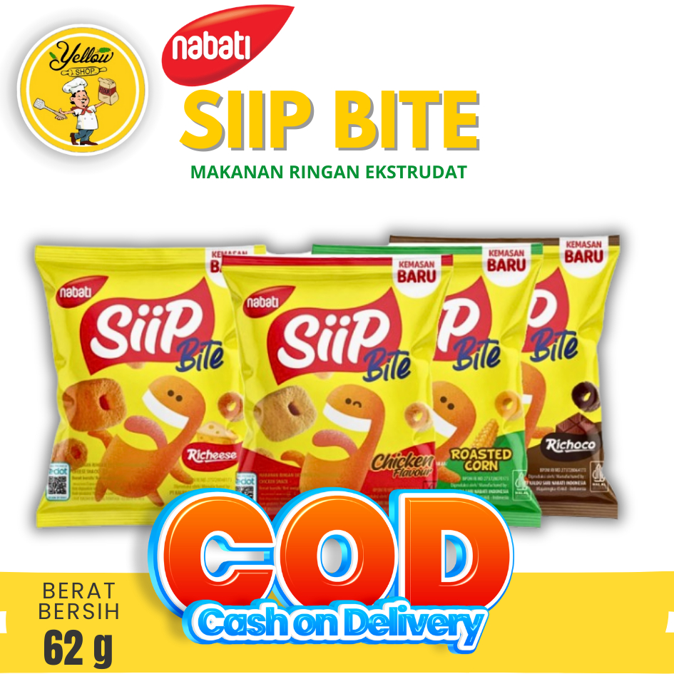 

NABATI SIIP BITE 62GR / SNACK SIIP BITE / CEMILAN