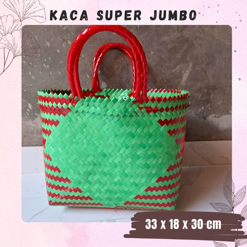 TAS ANYAMAN NGAWI Kaca Super Jumbo / Tas Sembako Bingkisan Lebaran