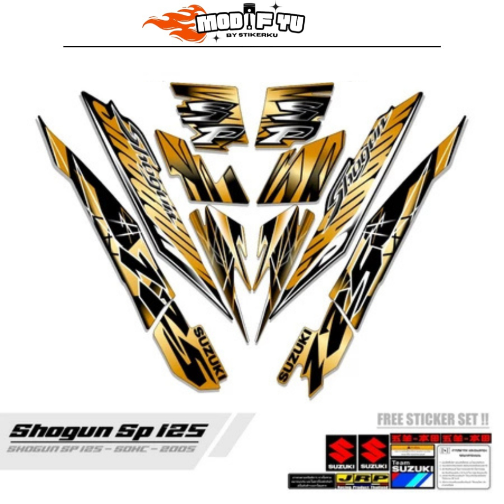 STRIPING SHOGUN SP 125 MOTIF Y15 / STIKER SOGUN / STICKER SHOGUN SP / TAHUN 2005-2010 / STICKER BODY