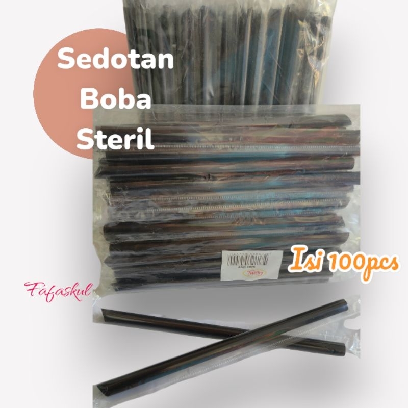 sedotan / pipet BOBA steril hitam