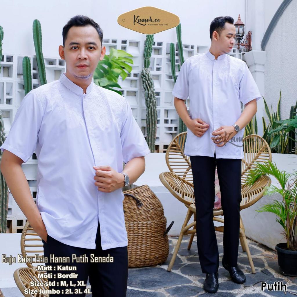 Baju Koko Putih Senada Berbis Dewasa Kesederhanaan yang Berkelas