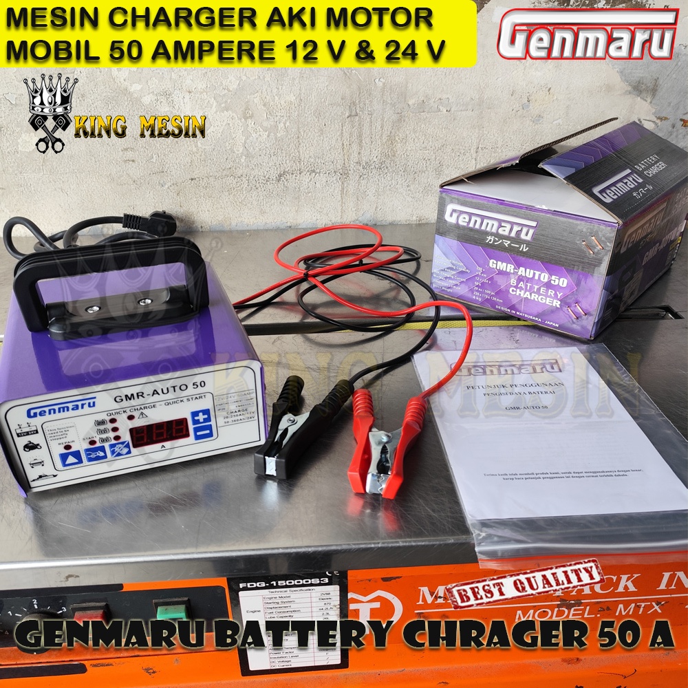 CHARGER AKI MOBIL MOTOR TRUCK KAPAL ELEKTRONIK OTOMATIS 50 AMPERE LEAD ACID SMART BATTERY CHARGER