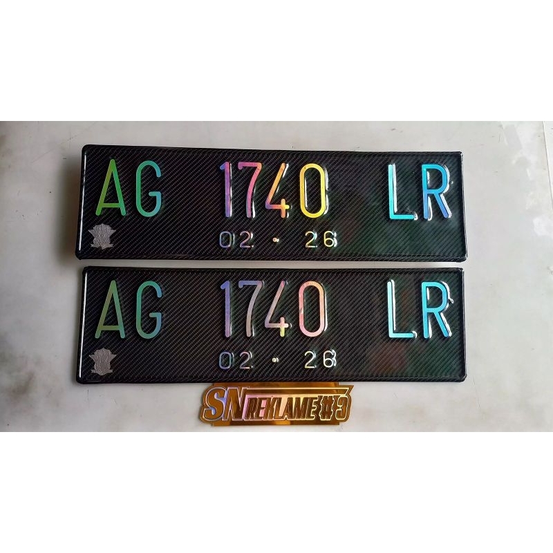 PLAT MOBIL CARBON HOLOGRAM, plat nomor mobil keren, plat nomor sultan, plat nomor karbon, plat nomor