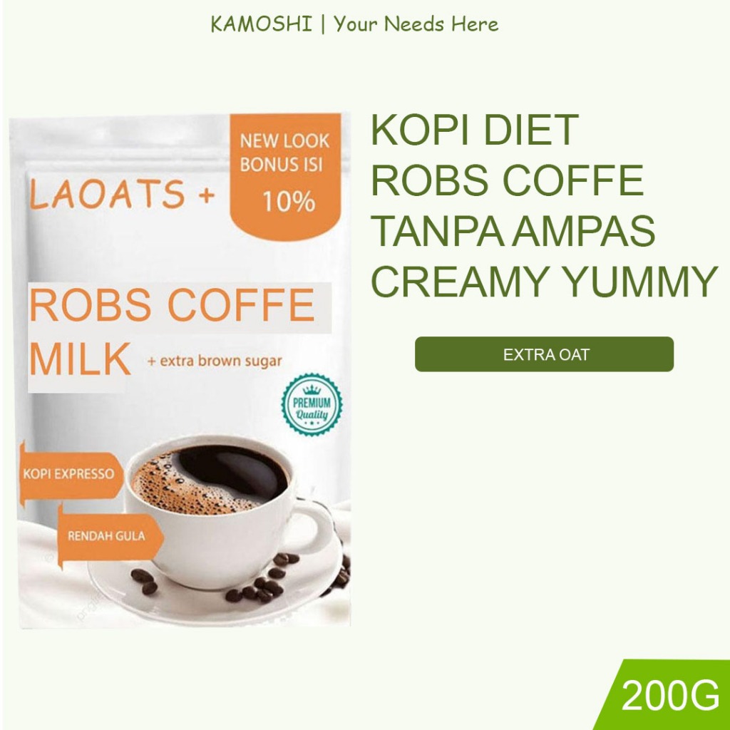 

Kopi Robusta Penurun Berat Badan Pelangsing Badan Susu Rendah Lemak Low Fat Milk Kopi Bubuk Murni Laoats