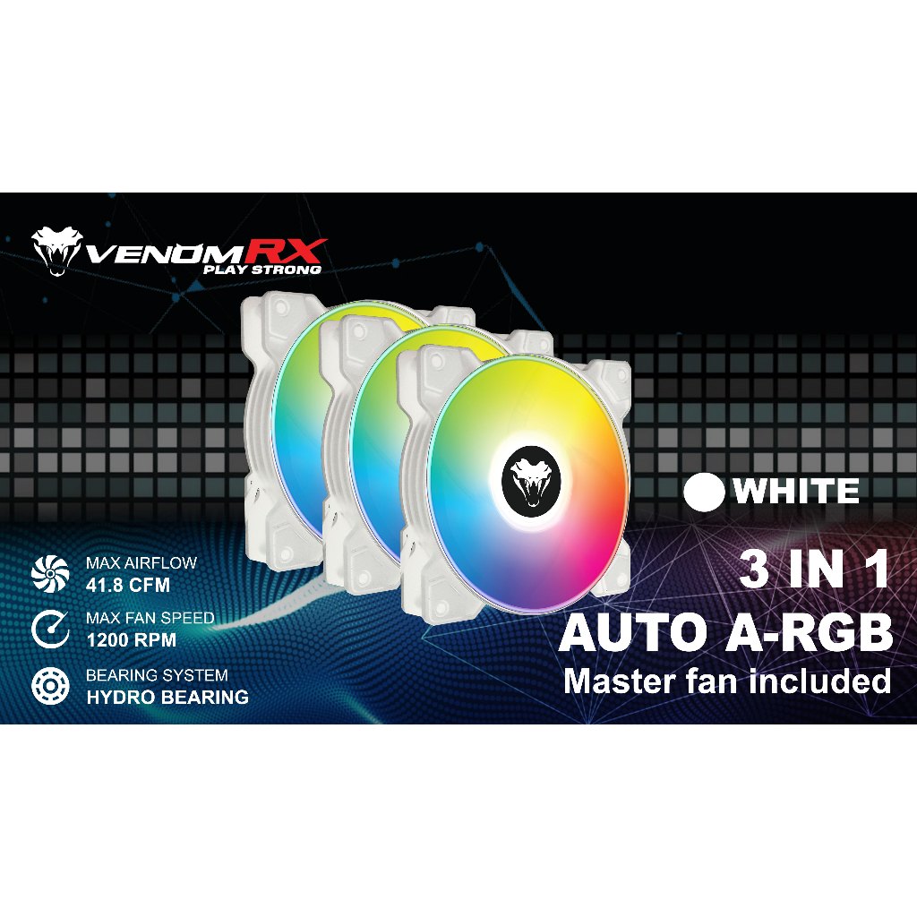 FAN CASE AUTO RGB PAKET 3 IN 1 VENOMRX - FAN CASING KIT 3 IN 1 AUTO RGB
