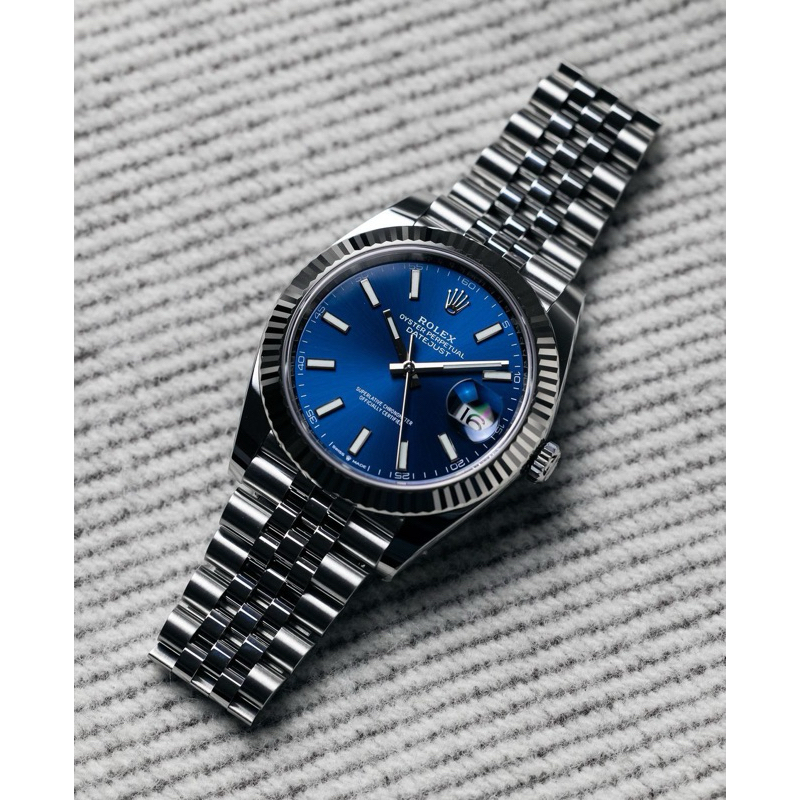 JAM TANGAN PRIA/COWOK ROLEX DATEJUST 41mm SILVER BIRU AUTOMATIC JAPAN AAA #Jamtanganpria #Jamtanganc