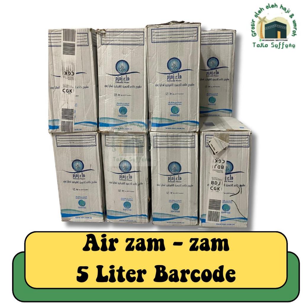 

OLEH OLEH HAJI DAN UMROH AIR ZAMZAM BARCODE ASLI ORIGINAL 100 % AIR ZAM ZAM BARCODE TANAH SUCI KOTA MEKKAH A RAB SAUDI ISI 5 LITER I AIR ZAM ZAM KEMASAN GALON